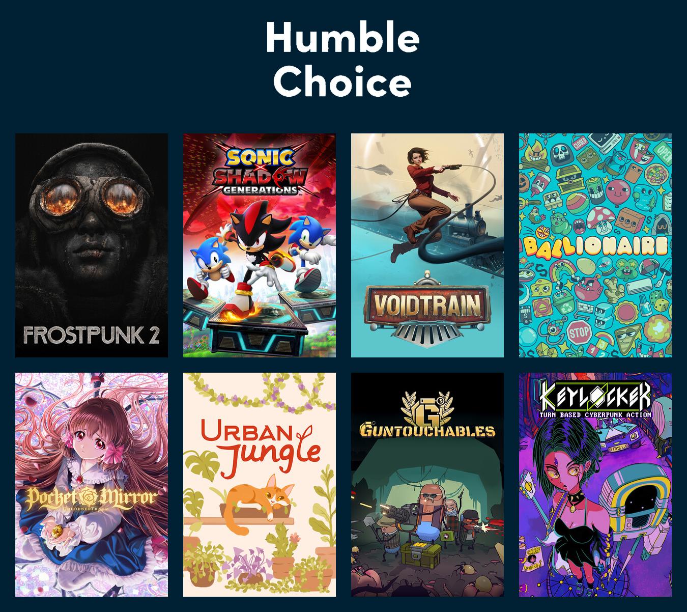 Frostpunk 2, SONIC X SHADOW GENERATIONS and more games have been added to the Humble Choice subscription