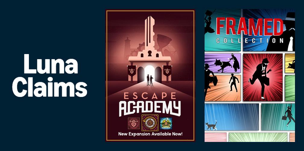 Escape Academy and FRAMED Collection have been added to the Luna subscription